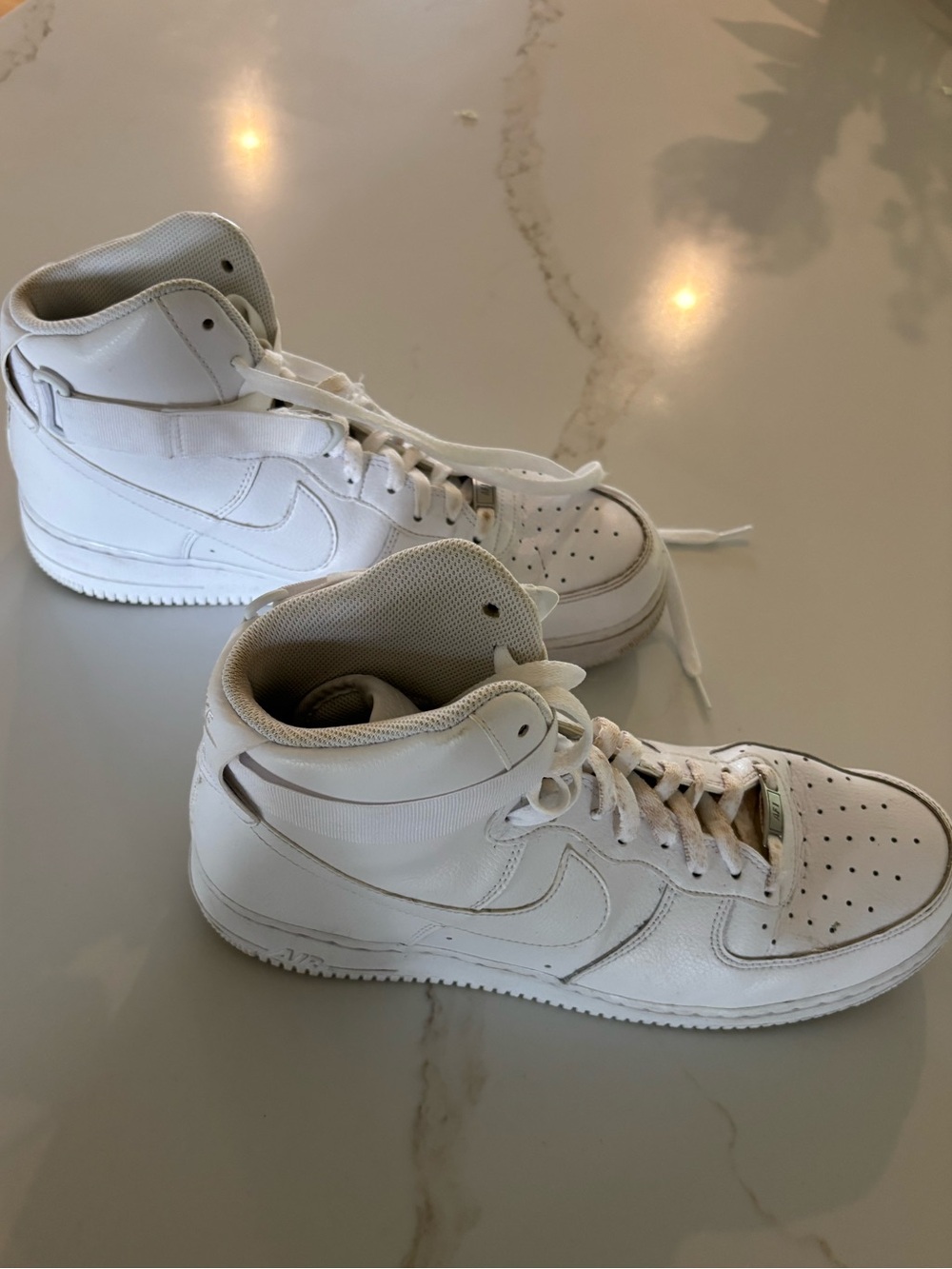 Nike White High-Top Sneakers - Clean Swoosh Design